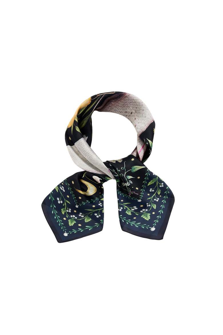 Niva Narrative Medium Square Scarf, Alternate, color, Navy