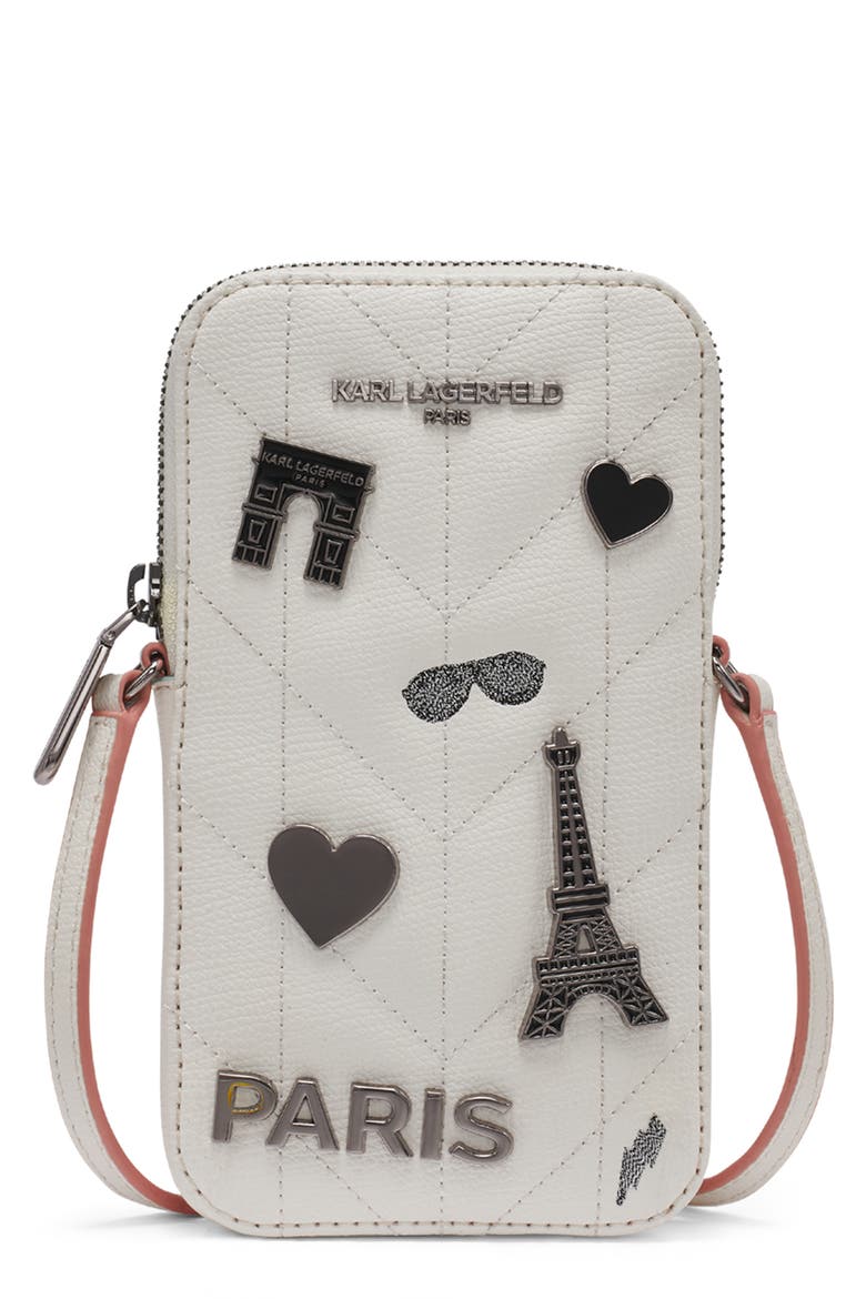 Maybelle Wallet on a Chain, Main, color, WINTER WHITE MULTI