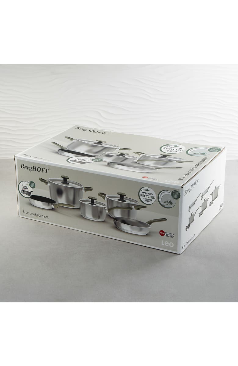 BergHOFF Leo Bolt 8-Piece Cookware Set, Alternate, color, Green