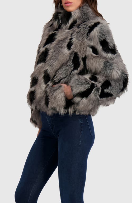 Lyla Grant Fur-free Fox (faux Fur) Jacket, Stand Collar In Gray