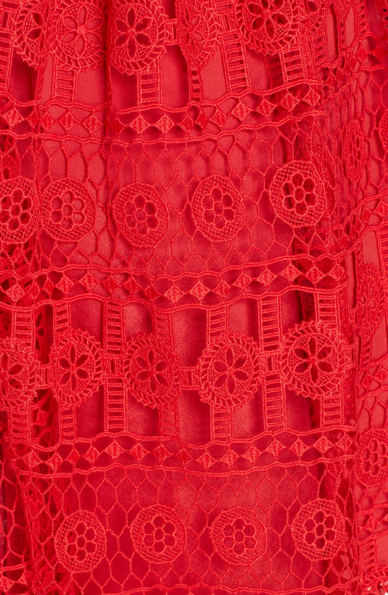 Self-Portrait Lace Midi Dress, Alternate, color, 