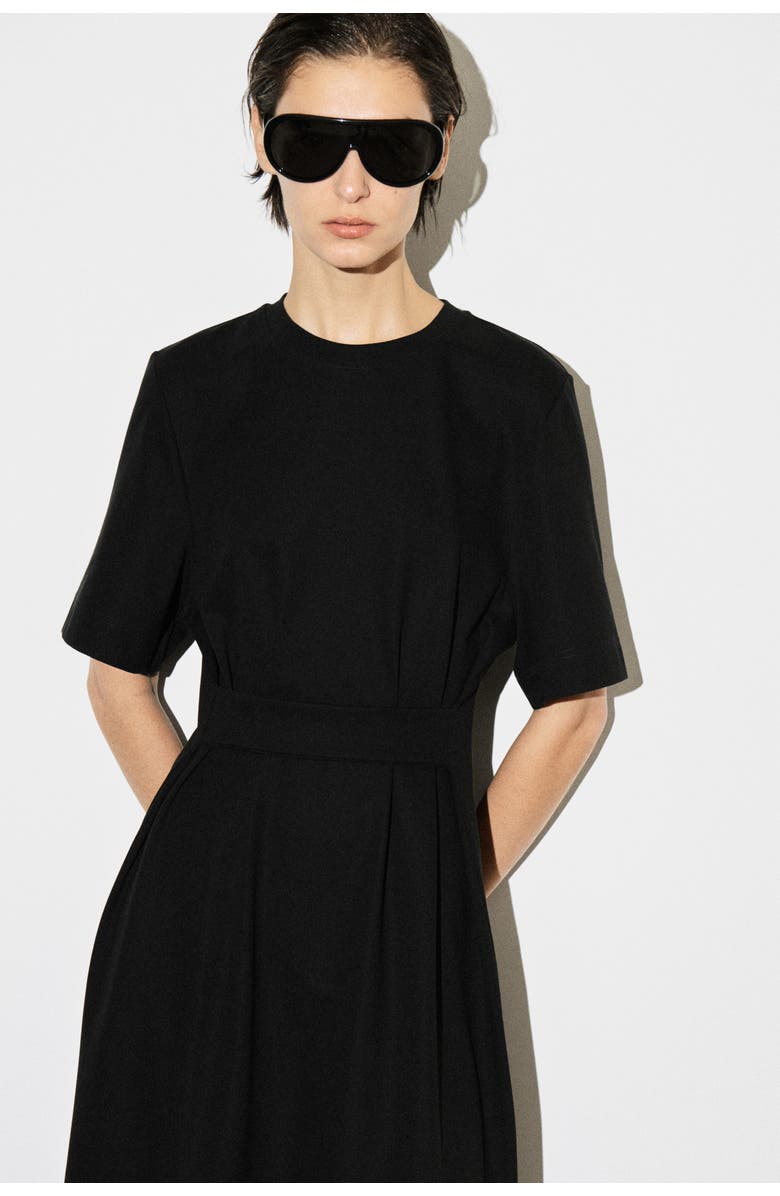 COS Belt-Detail Midi T-Shirt Dress, Alternate, color,