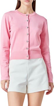 Endless Rose Heart Button Cotton Cardigan