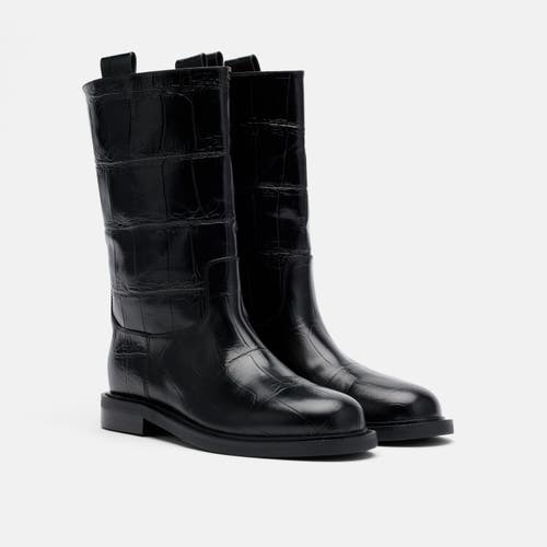 Marc Nolan Blair Mid-calf Riding Boots In Black