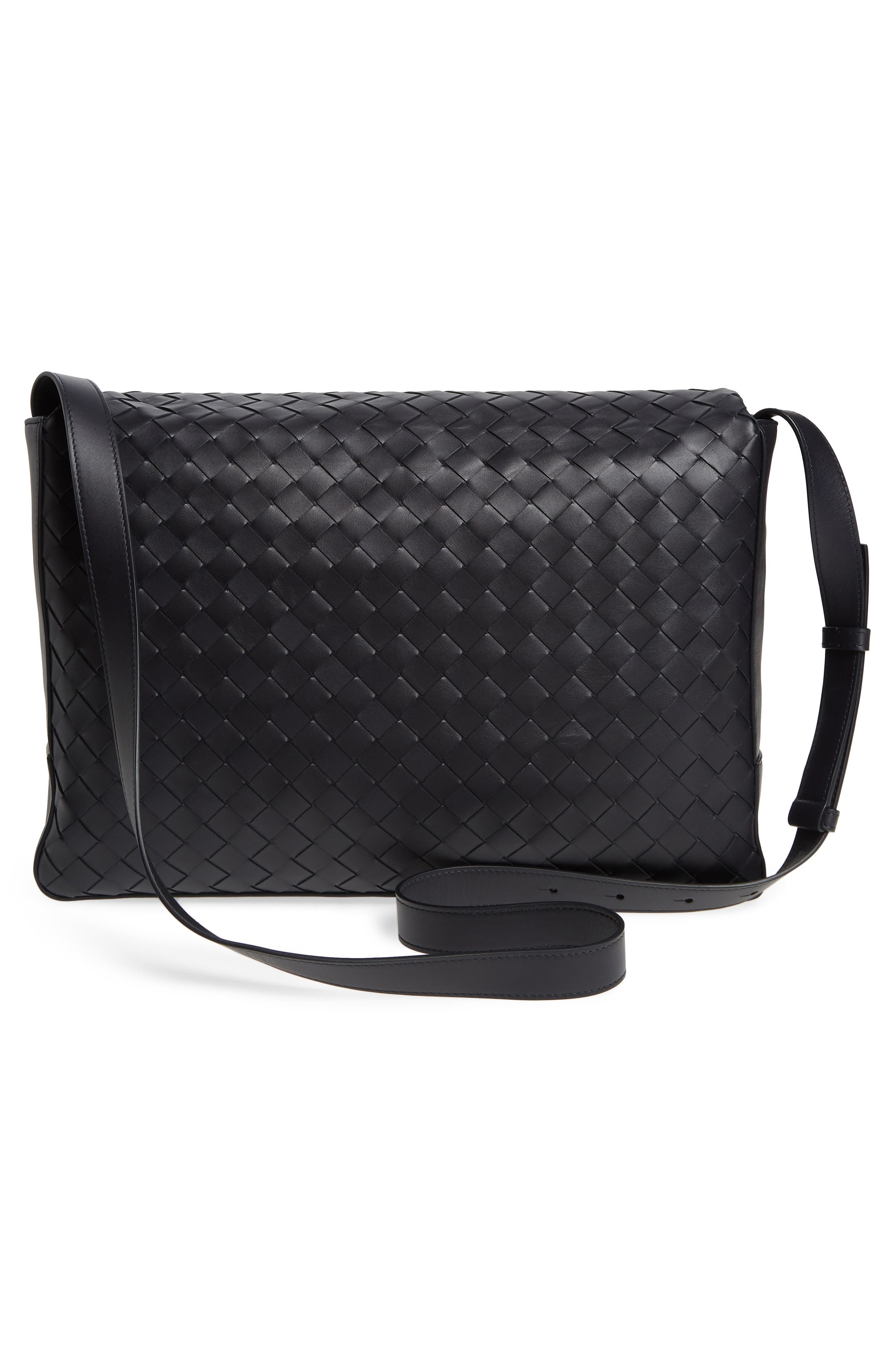 Bottega Veneta Intrecciato Leather Messenger Bag, Alternate, color, 