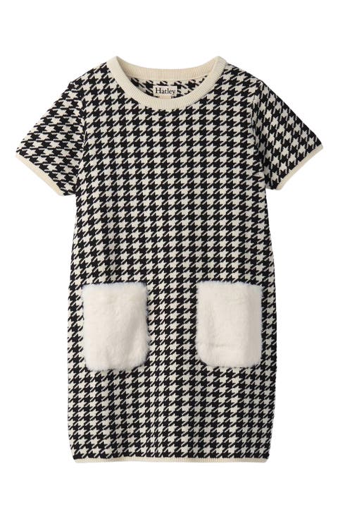 Kids' Houndstooth Sweater Dress (Toddler, Little Kid & Big Kid)