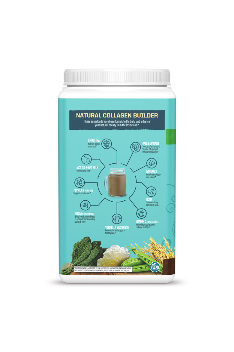 Organic Collagen Builder Powder, Chocolate Fudge, 660g tub, Alternate, color, No Color