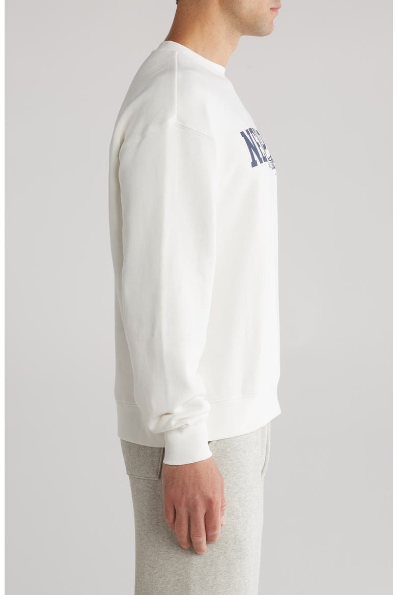 Newport Crewneck Cotton Graphic Sweatshirt, Alternate, color, WHITE