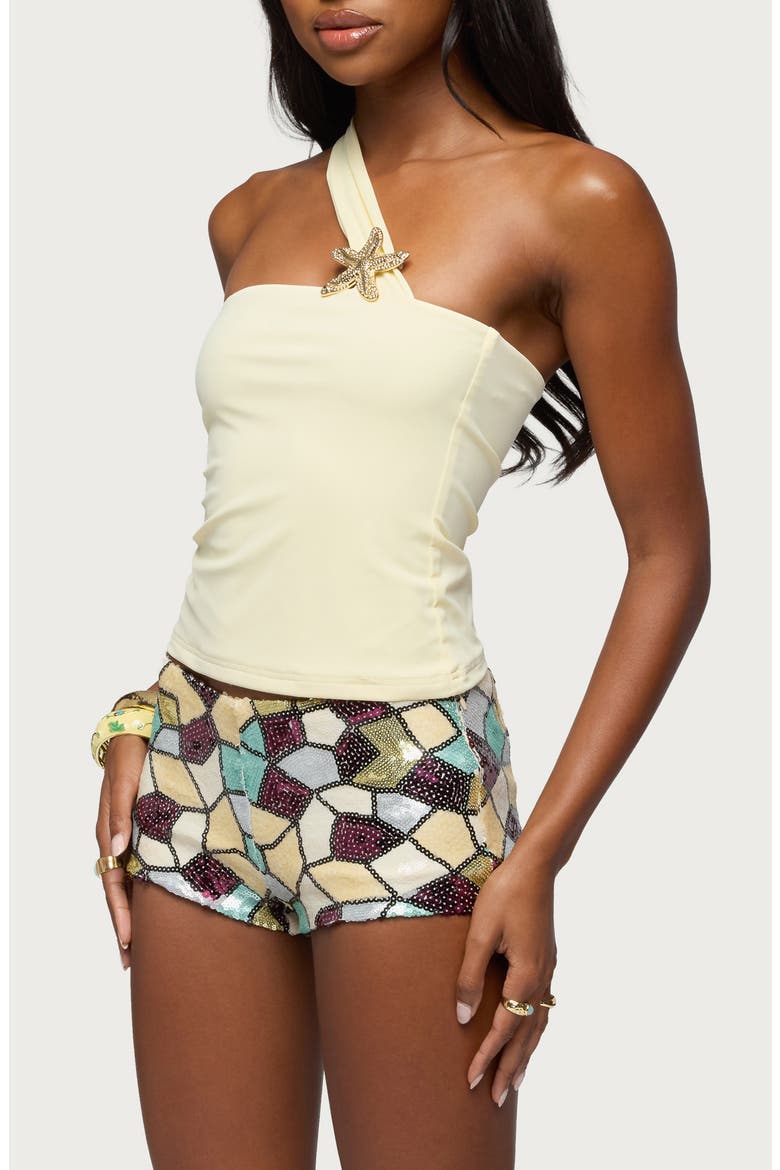 Kalia Starfish Asymmetric Strap Top, Alternate, color, LIGHT-YELLOW