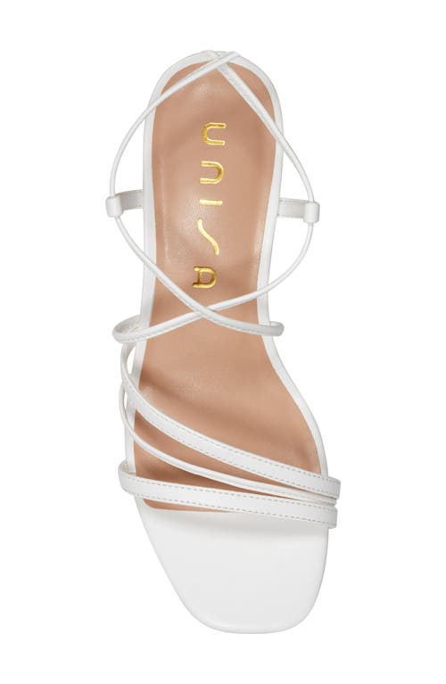 Unisa Faux Leather Block Heel Sandal