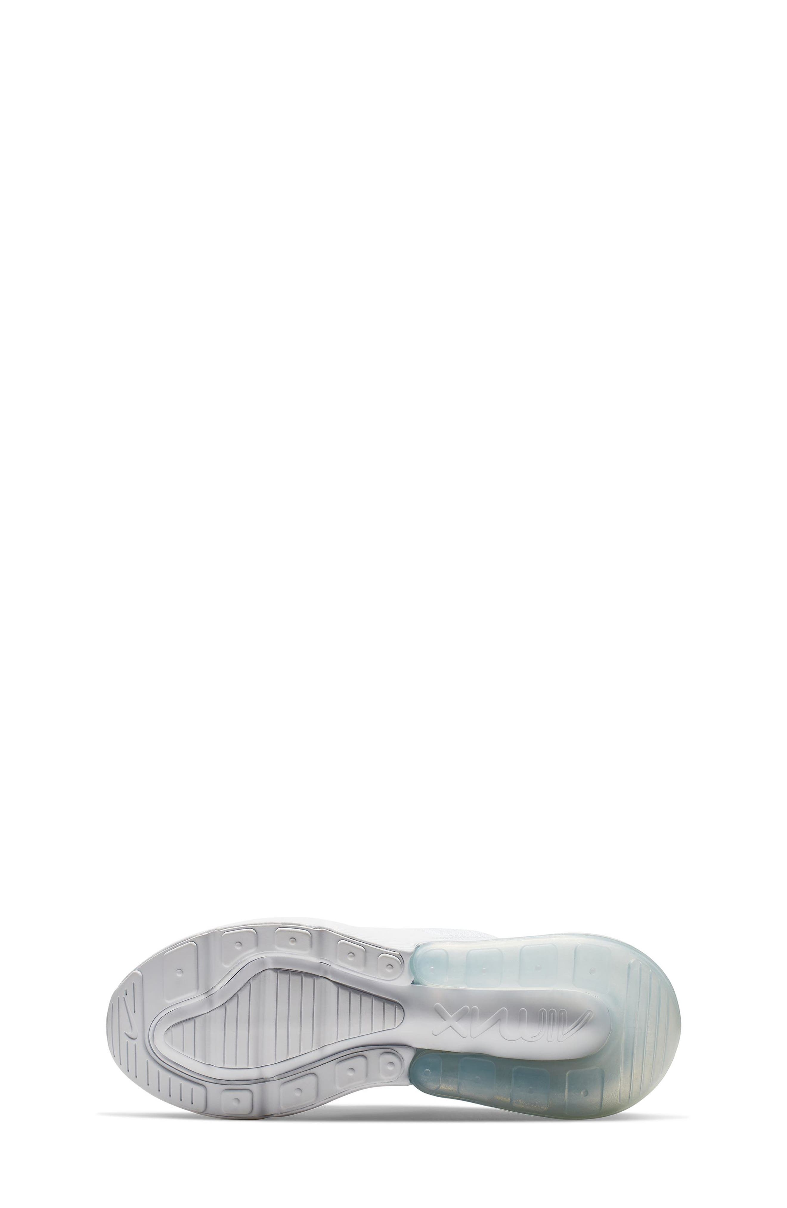 Nike Kids' Air Max 270 Sneaker, Alternate, color, 103 White/White