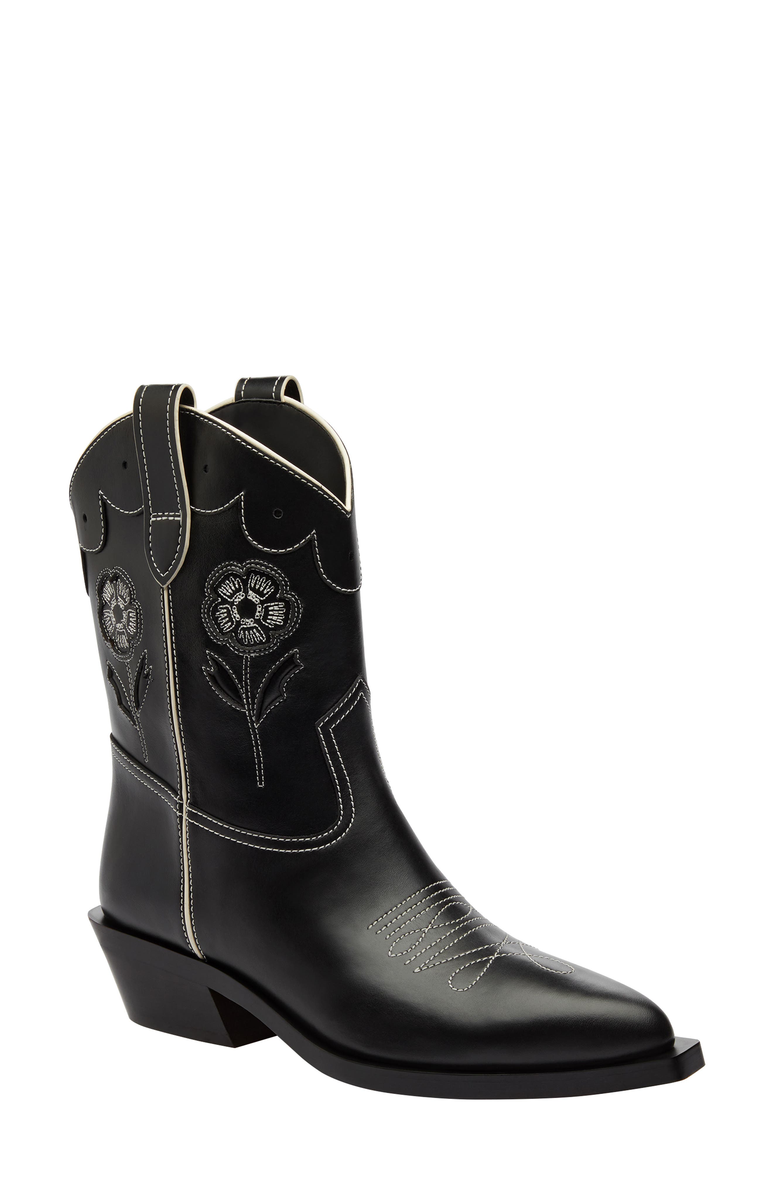 COACH Aria Pointed Toe Western Boot, Main, color, 