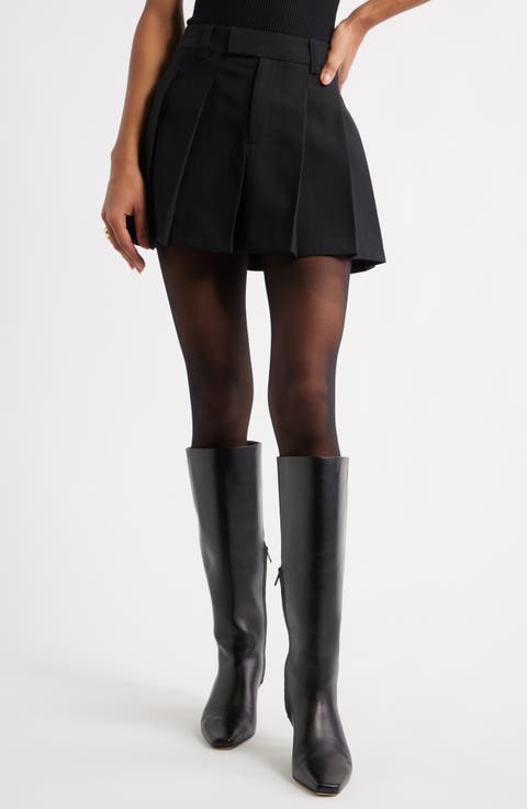 ミニスカート STUDIO NICHOLSON Women Mini Skirts FUSESNW1597 BLACK Black Namu Shop - Studio Nicholson FUSE Pleated Skirt - Black