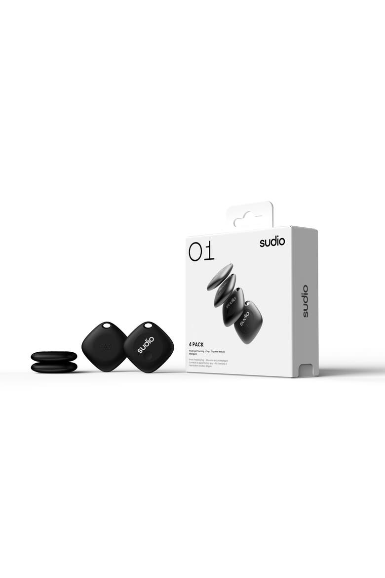 O1 4 Pack Tracking tag, Alternate, color, Black