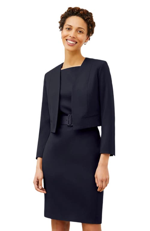 M.m.lafleur Cynthia Italian Wool Twill Dress In Black