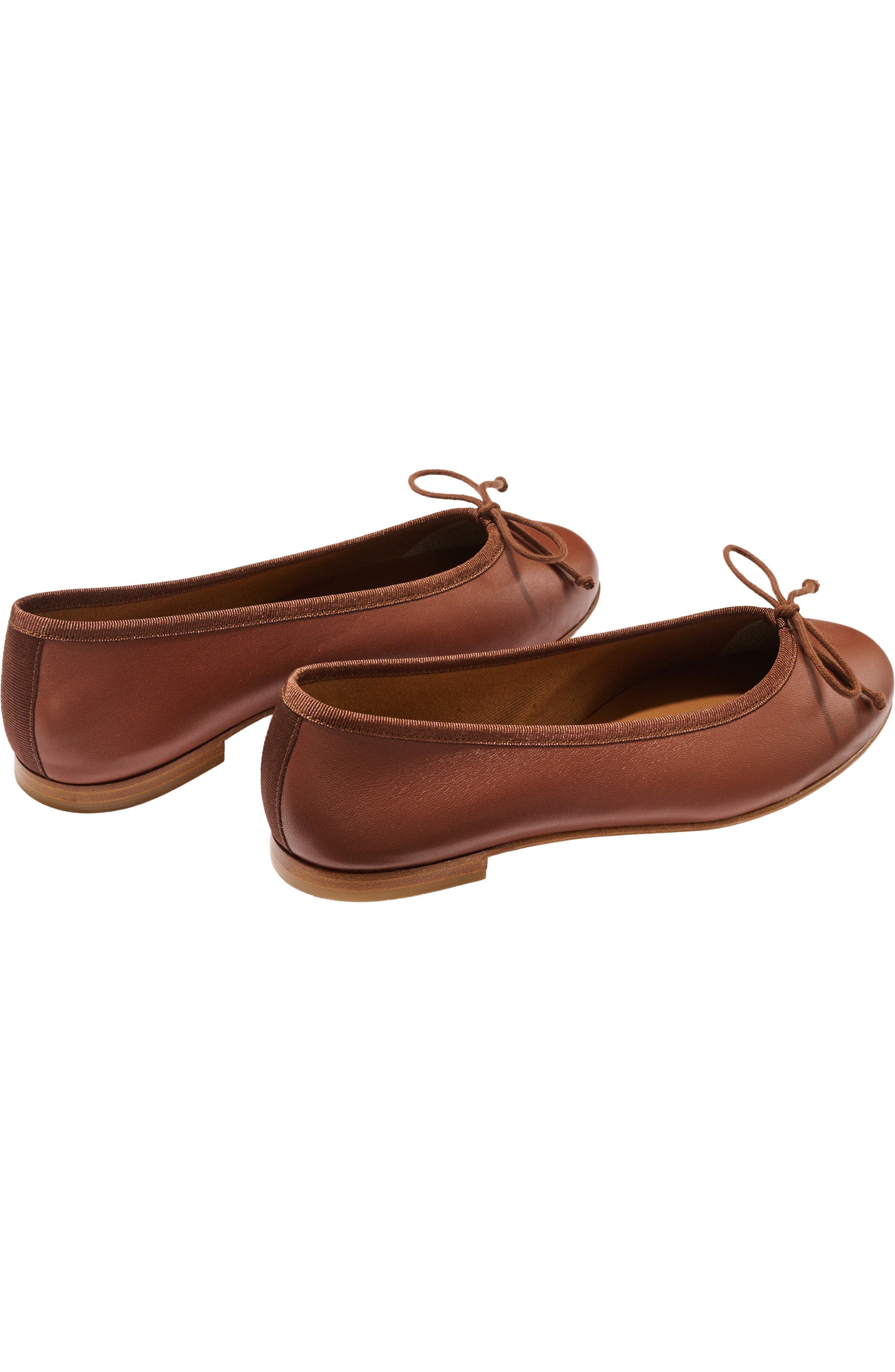 The Demi Flat, Alternate, color, Cognac Nappa