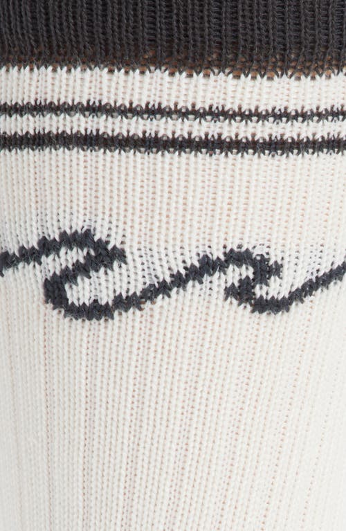 Amiri Wave Stripe Socks In Black/white