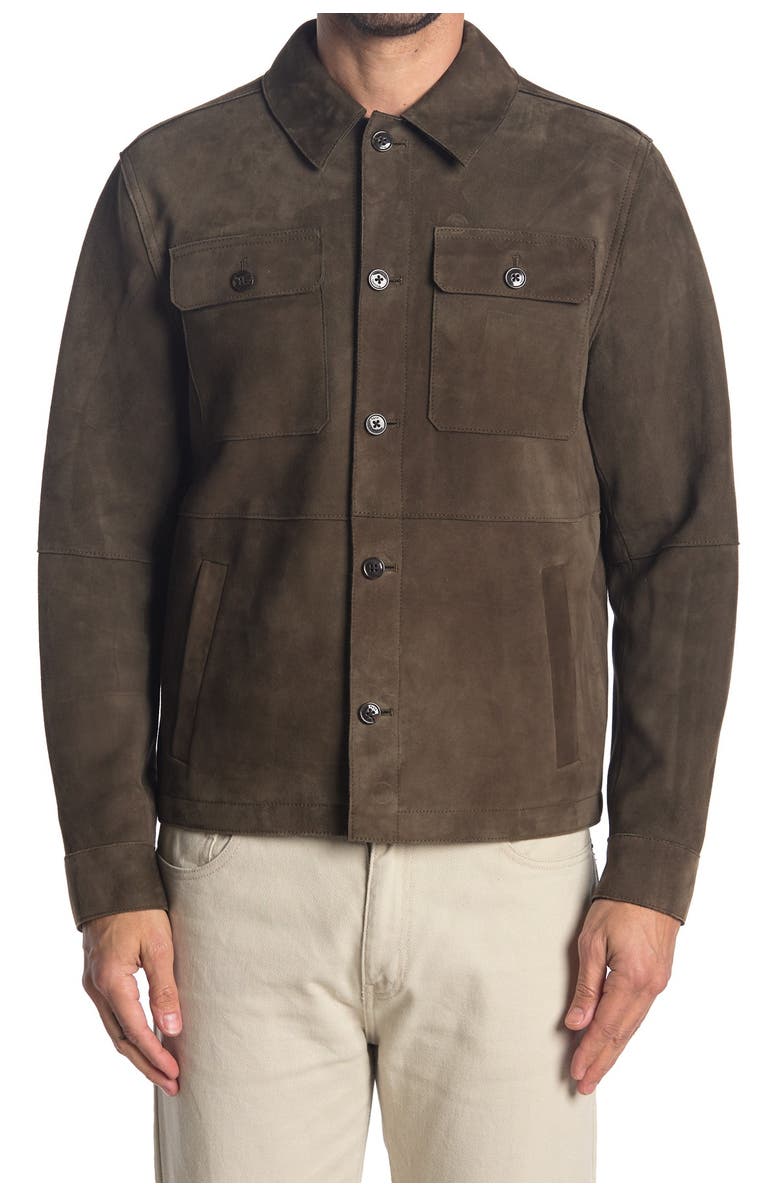 Michael Kors Suede Shirt Jacket, Alternate, color,
