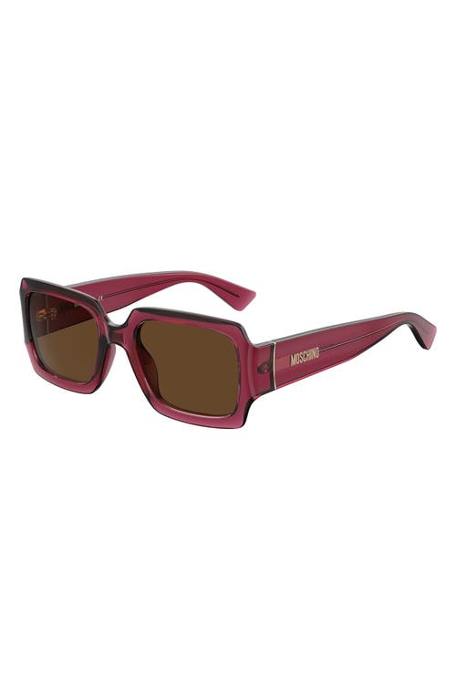 Moschino 53mm Rectangular Sunglasses In Brown