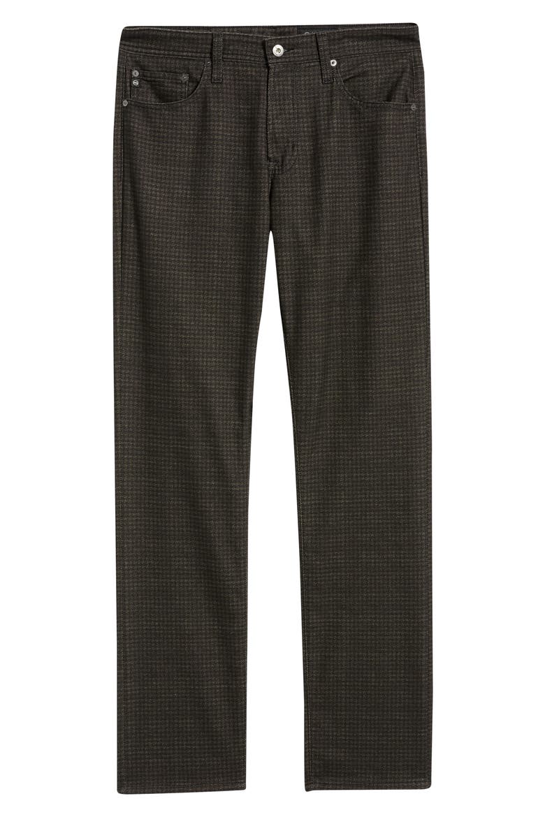Everett Slim Straight Leg Pants, Alternate, color, TEXTURED HOUNDSTOOTH BLACK