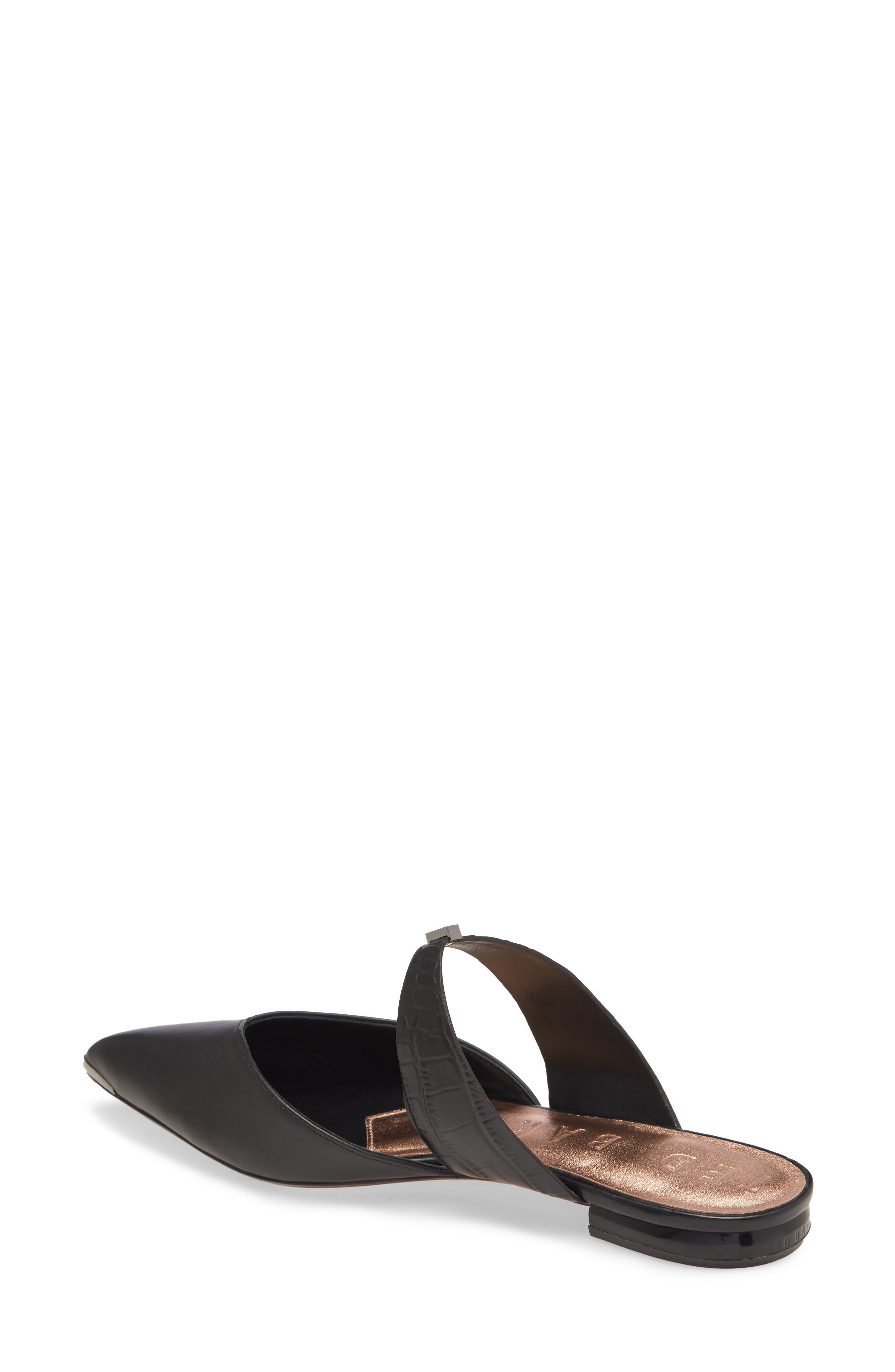 Orlya Pointed Toe Mule, Alternate, color, BLACK LEATHER