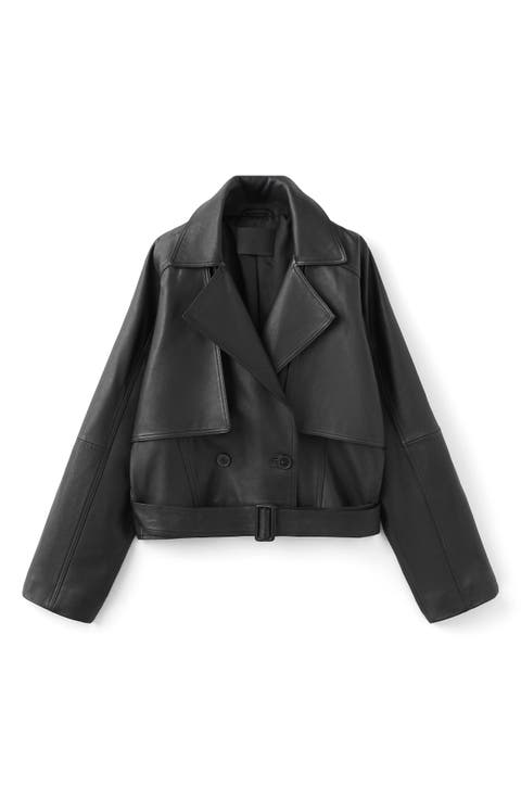 Lapels Leather Jacket