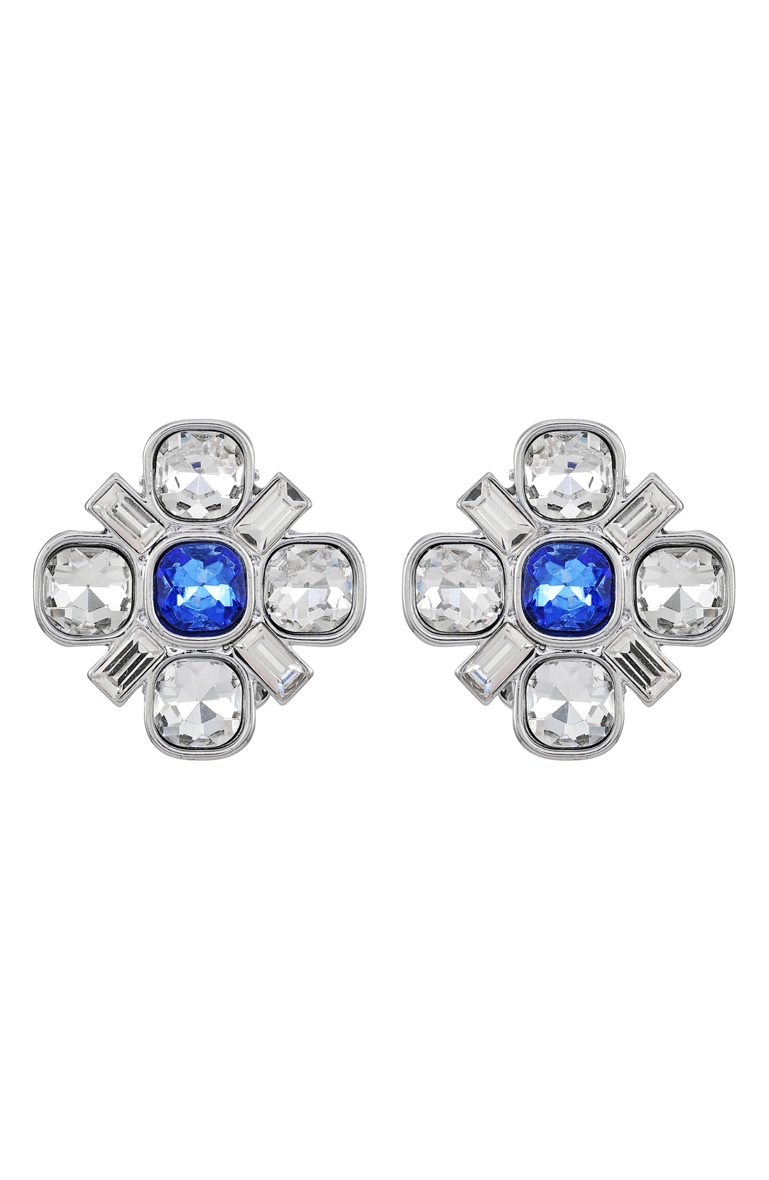 T Tahari Crystal Clip-On Earrings (Women) | Nordstromrack