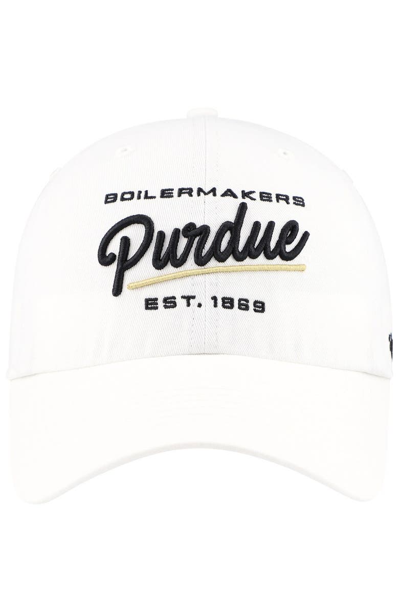'47 Women's '47 White Purdue Boilermakers Sidney Clean Up Adjustable Hat, Alternate, color,
