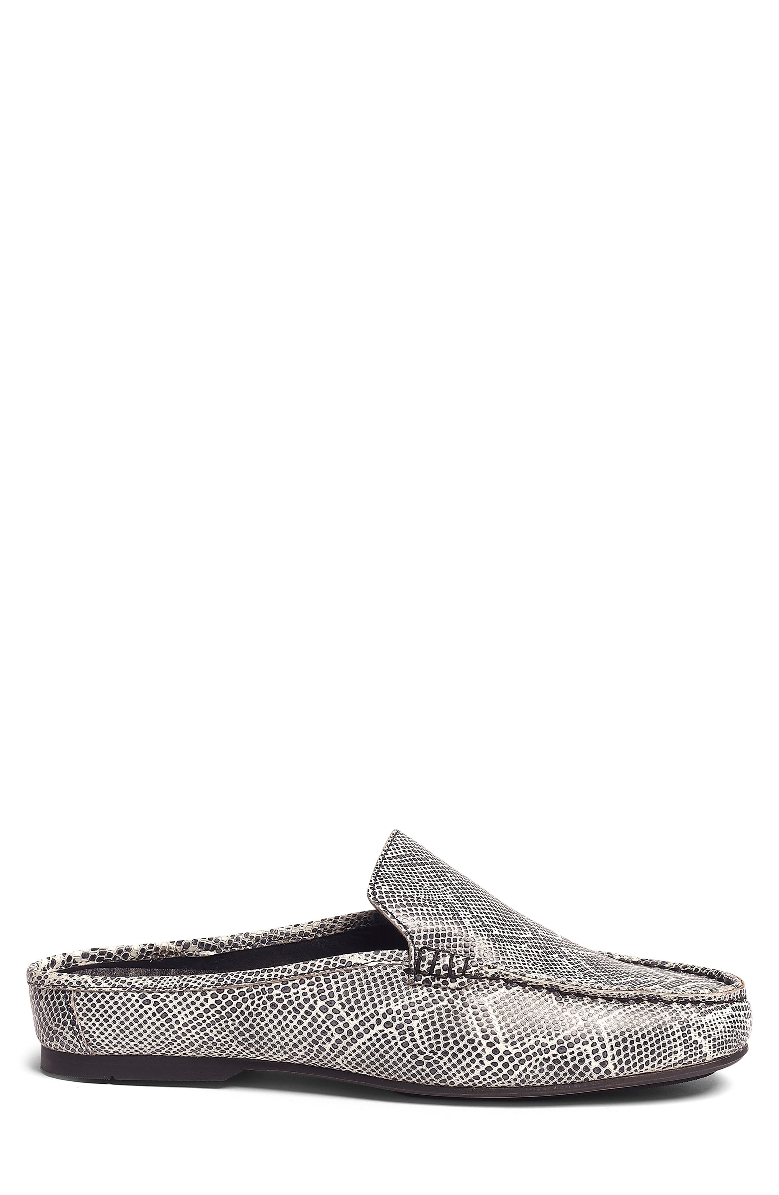 CARLOS SANTANA Hector Snake Embossed Leather Mule, Alternate, color, White/ Black
