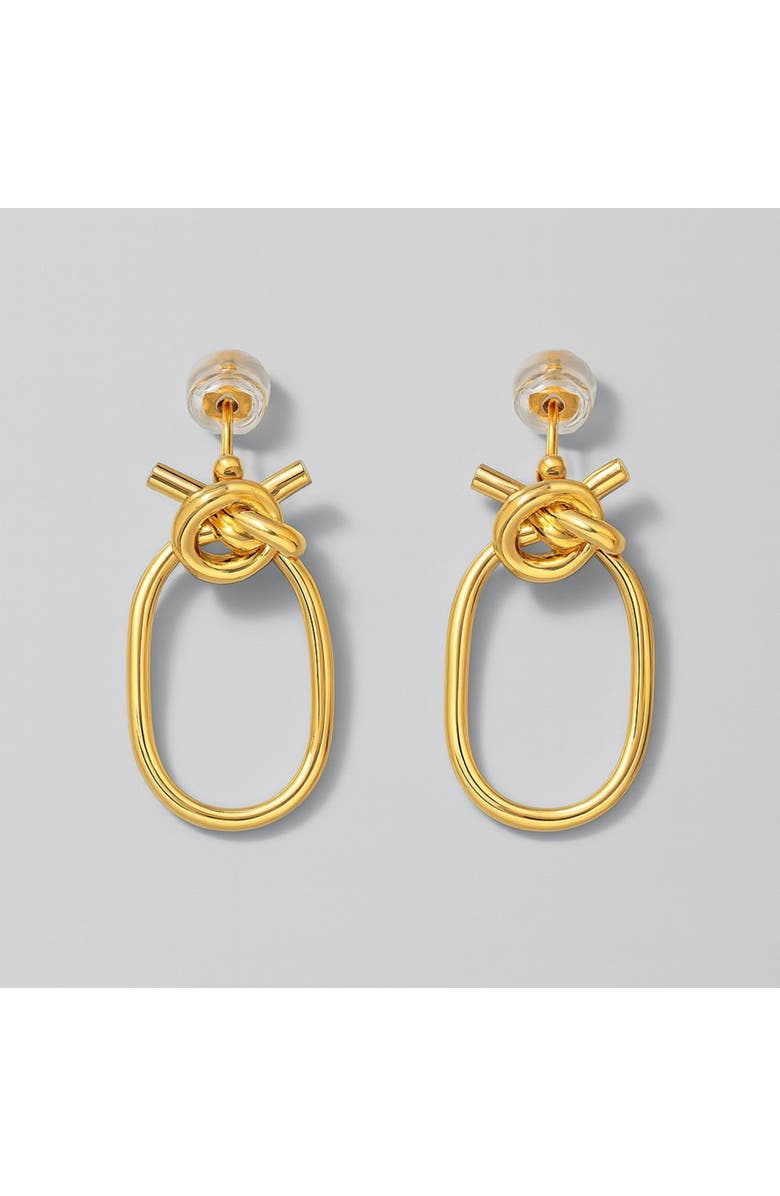 Ivy & Pearl Co. The Ellington Knot Drop Earrings, Main, color, Gold