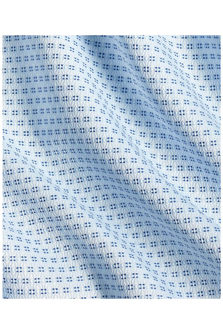 Trim Fit Light Green Micropattern Cotton Dobby Dress Shirt, Alternate, color, SKY/ NAVY