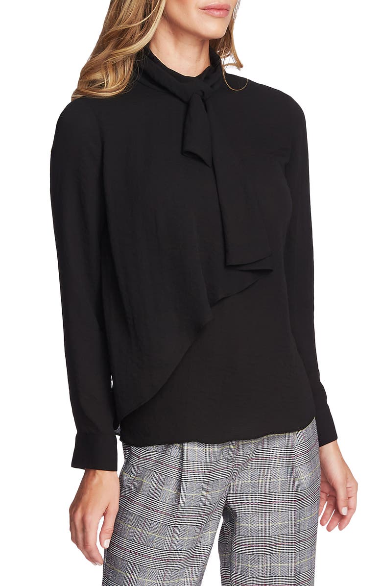 Vince Camuto Tie Neck Ruffle Top, Alternate, color, 