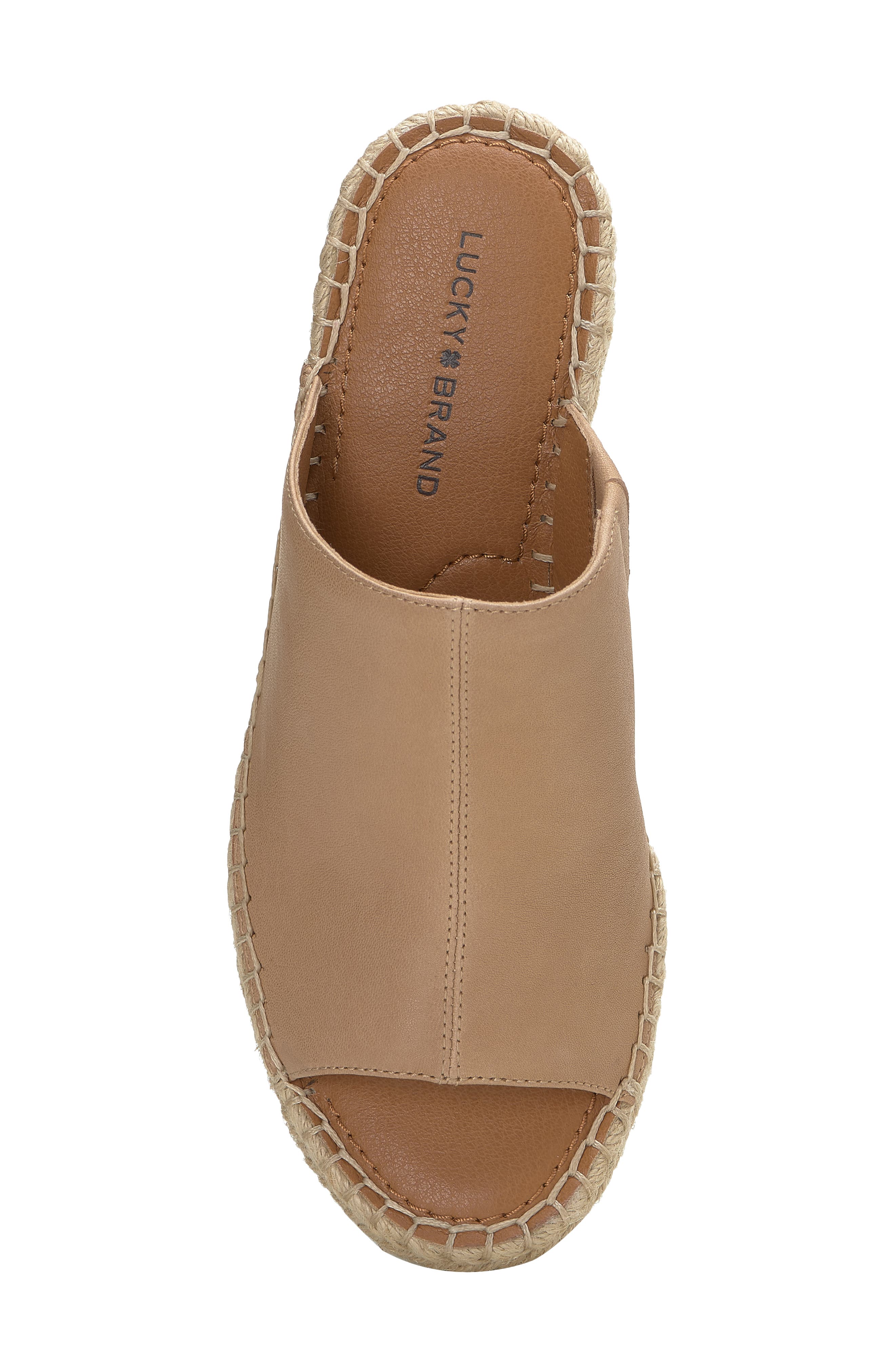 Lucky Brand Cabriah Espadrille Platform Wedge Slide Sandal, Alternate, color, Sandstorm Shsntw