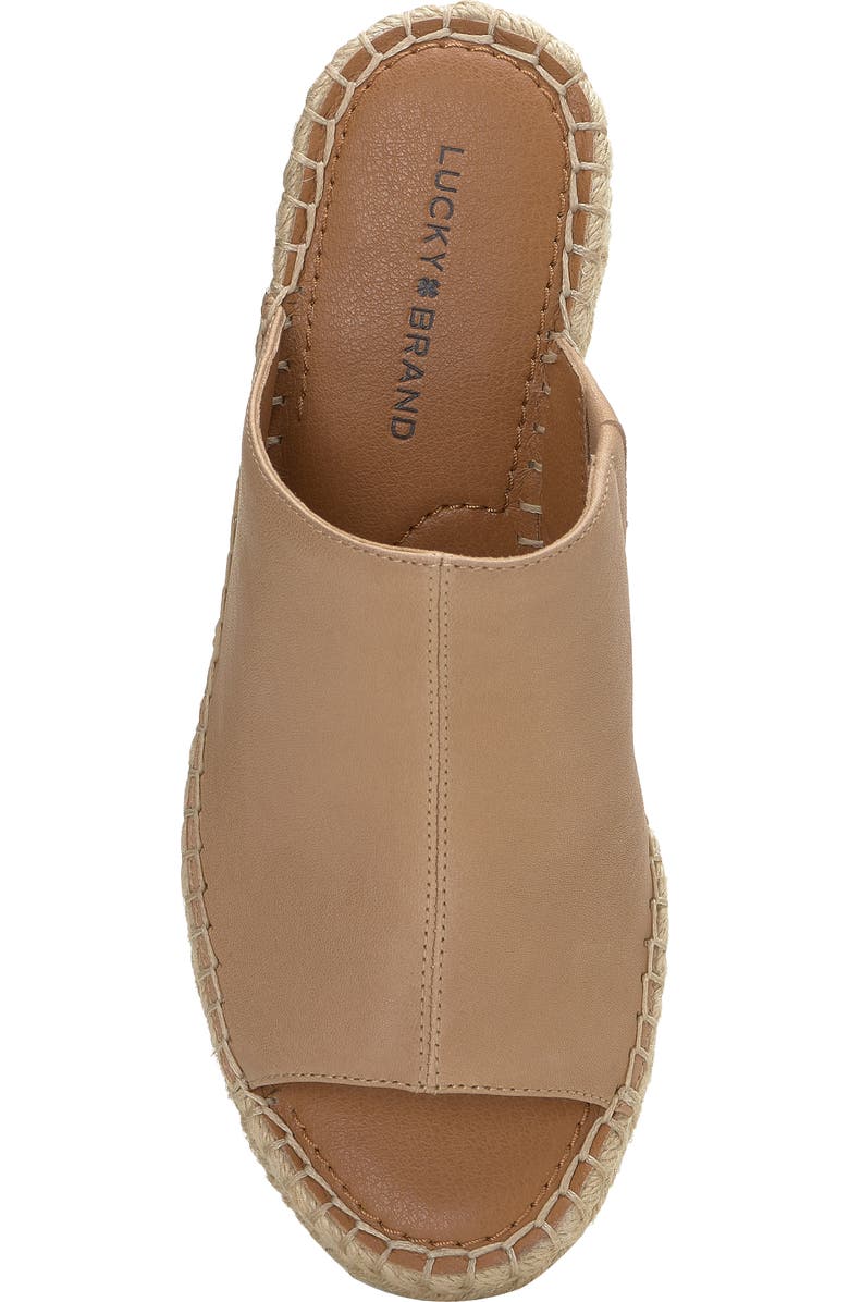 Lucky Brand Cabriah Espadrille Platform Wedge Slide Sandal, Alternate, color, Sandstorm Shsntw