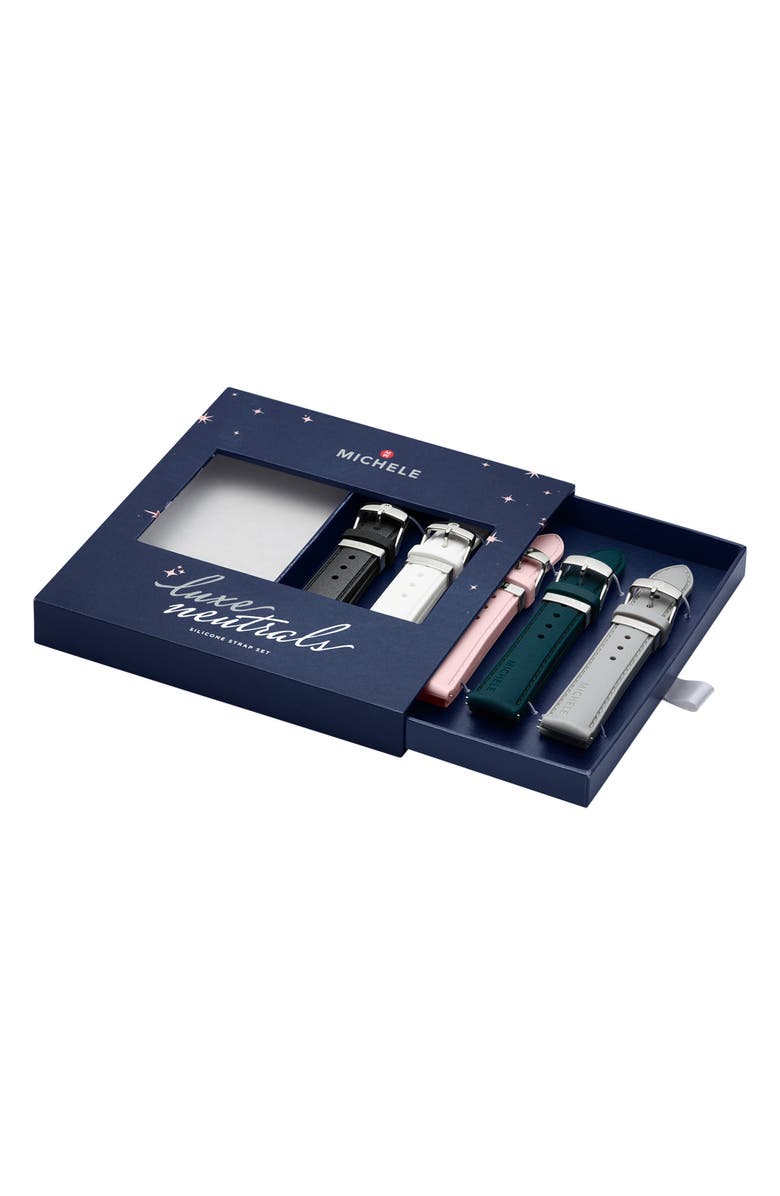 MICHELE Luxe Neutrals 5-Pack 18mm Silicone Watchbands Gift Set, Alternate, color, 