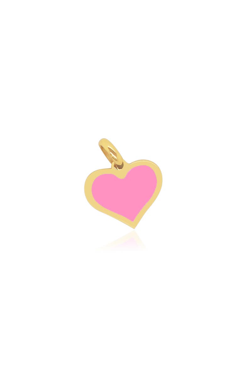 The Lovery Fine Jewelry Bubblegum Pink Heart Charm, Main, color, Bubblegum Pink