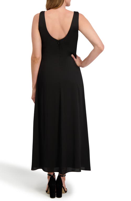 Laundry By Shelli Segal Roxanne Cowl Neck Sleeveless Maxi Dress In Black