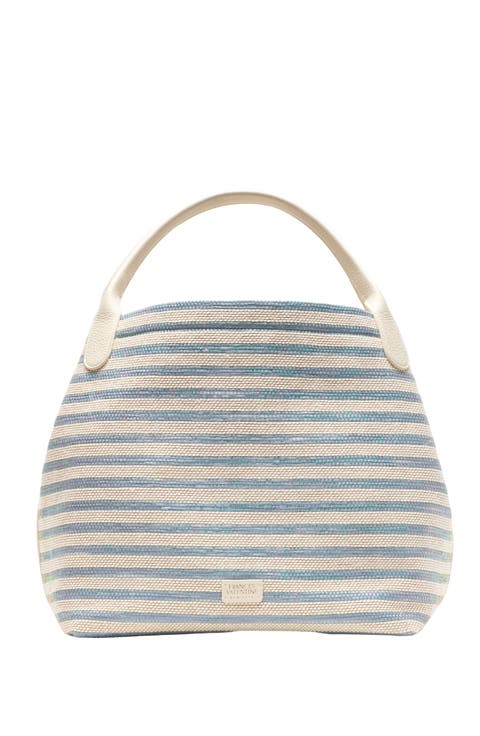 Sweet Pea Raffia Top Handle Bag