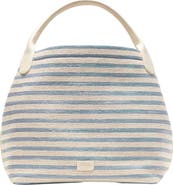 Frances Valentine Sweet Pea Raffia Top Handle Bag