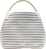 Frances Valentine Sweet Pea Raffia Top Handle Bag