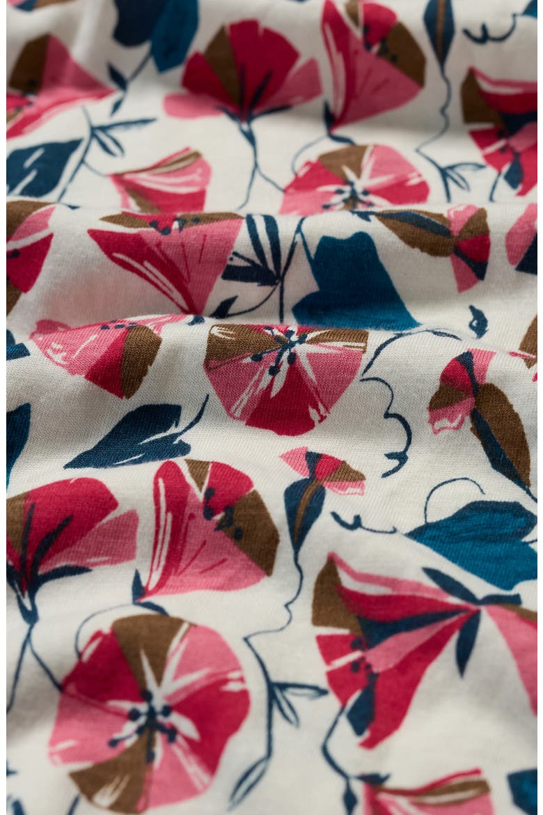 Appletree Keyhole T-Shirt, Alternate, color, PARASOL FLORAL CHALK