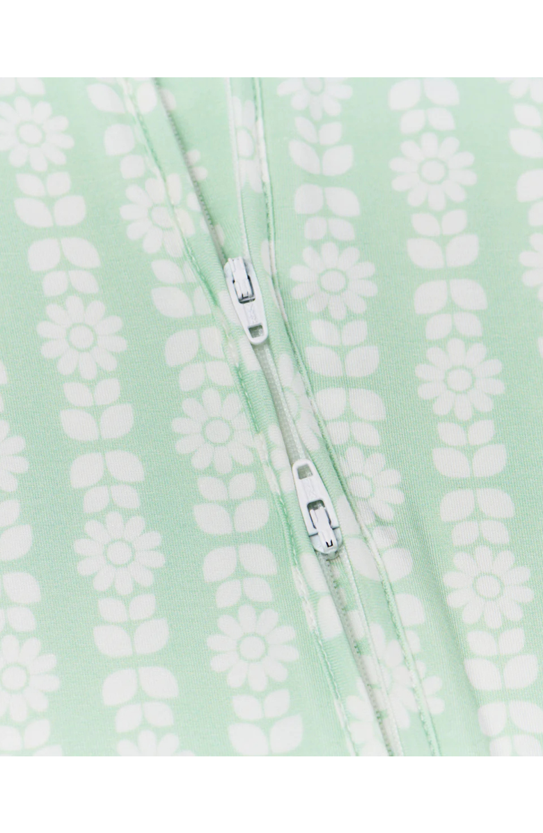 Motette Long Sleeve and Pajama Buttery Soft Sleeper, Alternate, color, Mint Meadows