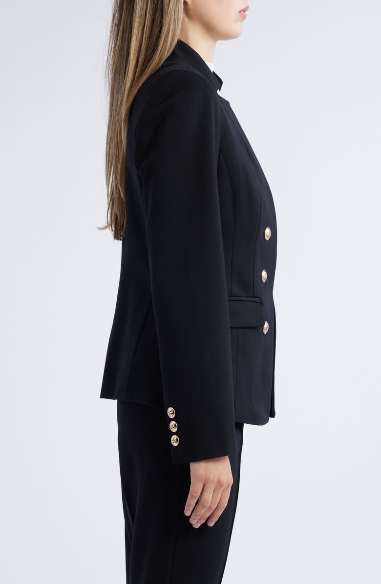 Tahari ASL Faux Double Breasted Stretch Ponte Blazer, Alternate, color, 