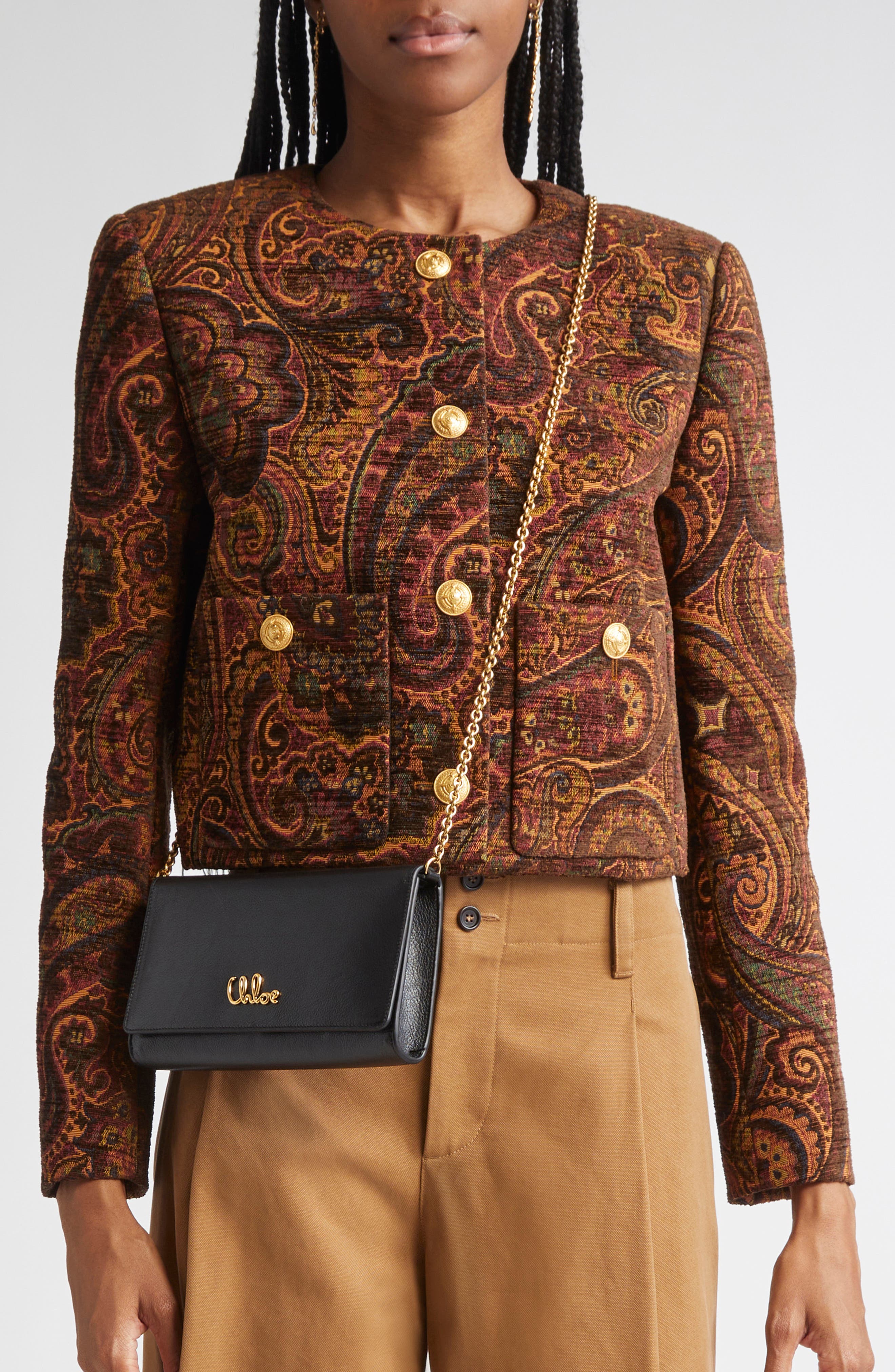 Chloé Iconic Leather Clutch, Alternate, color, 