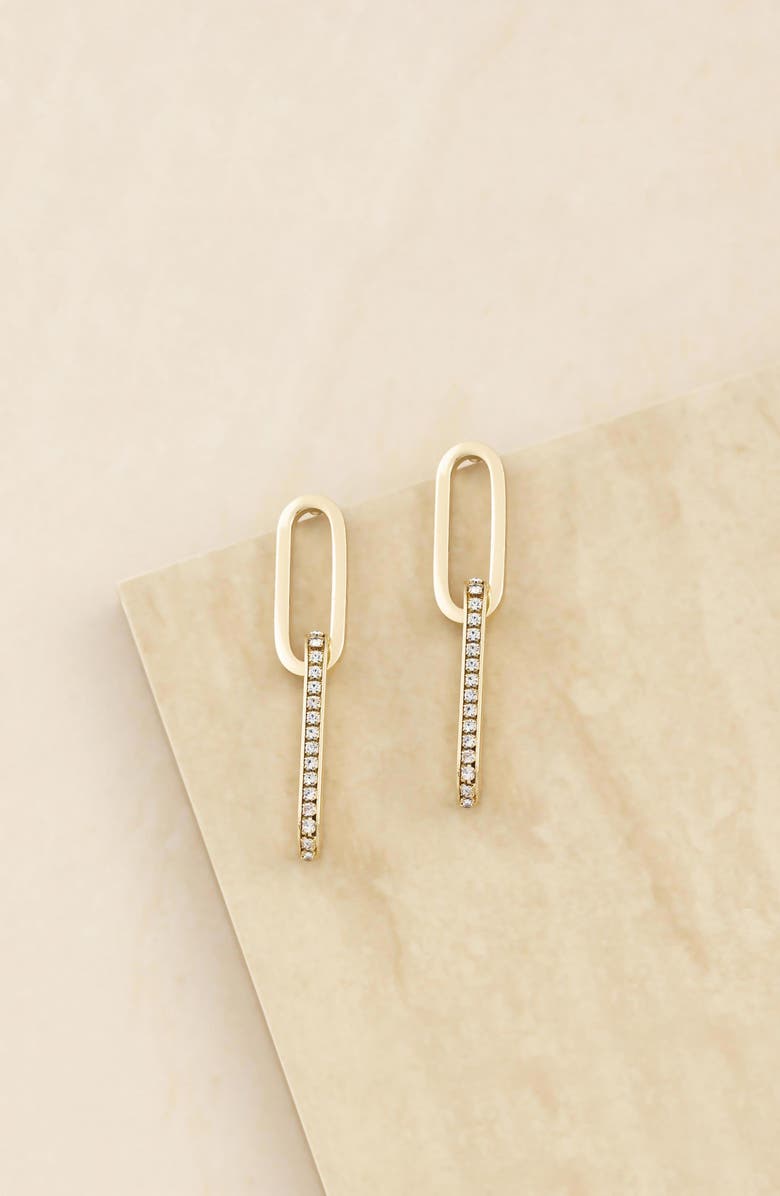 Ettika Link Drop Earrings, Alternate, color, Gold