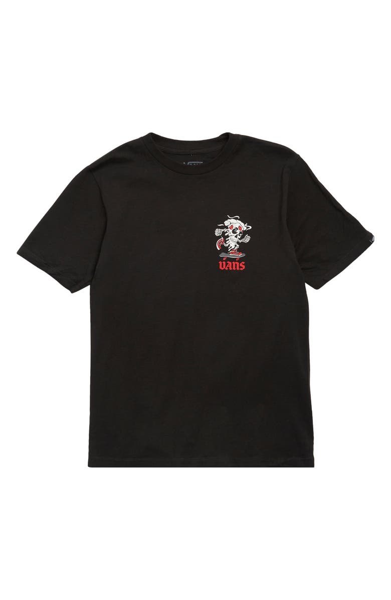 Vans Kids' Pizza Skull Graphic T-Shirt, Main, color, 