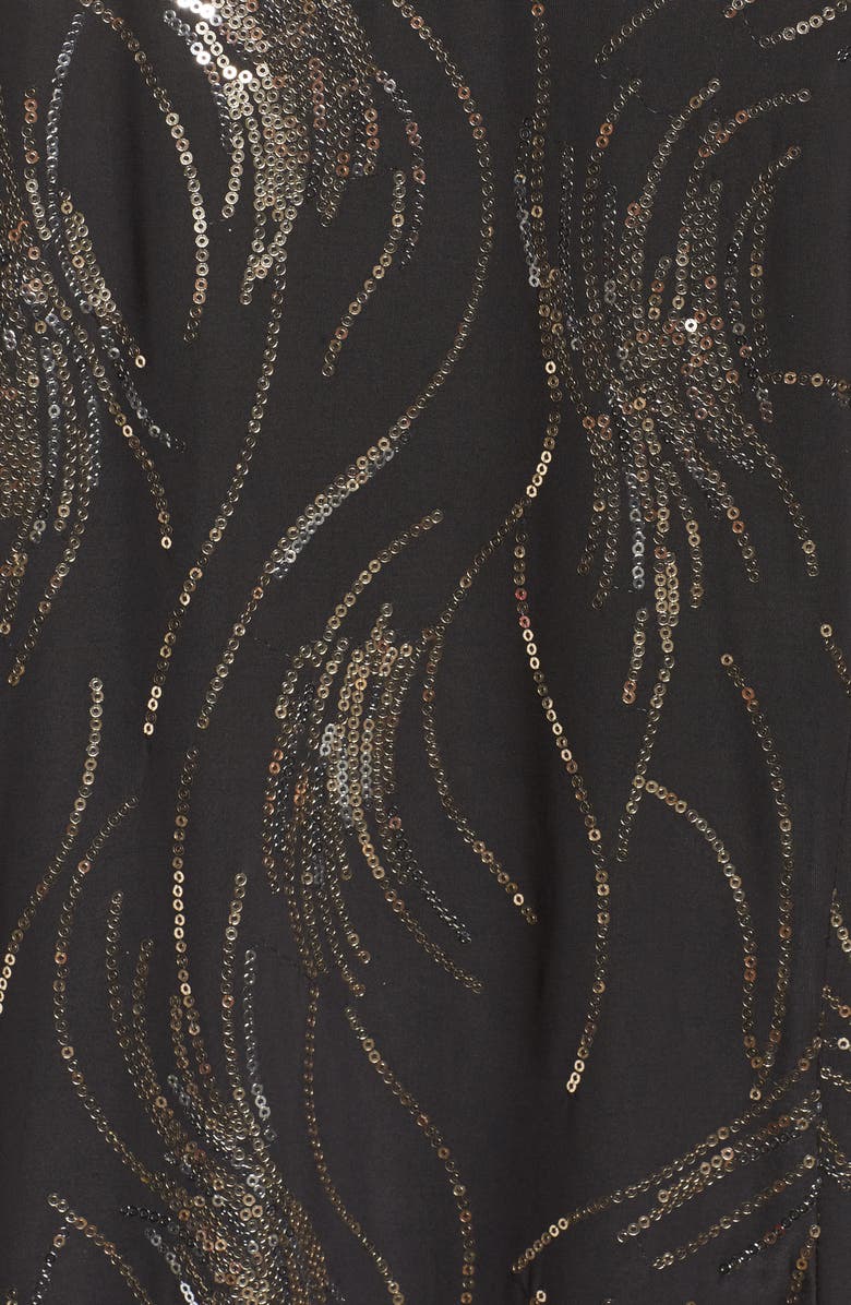 Alex Evenings Sequined Twinset, Alternate, color, Black/Silver