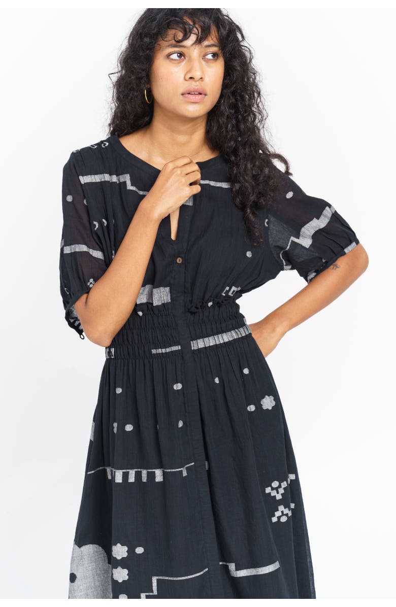 World of Crow Elasticated Waist Midi Dress, Alternate, color, 