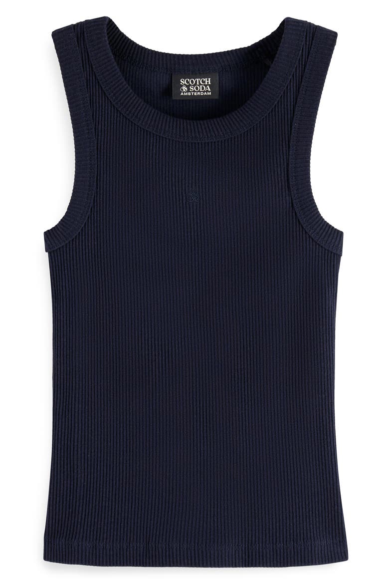Kids' Cotton Rib Tank, Main, color, SKY CAPTAIN