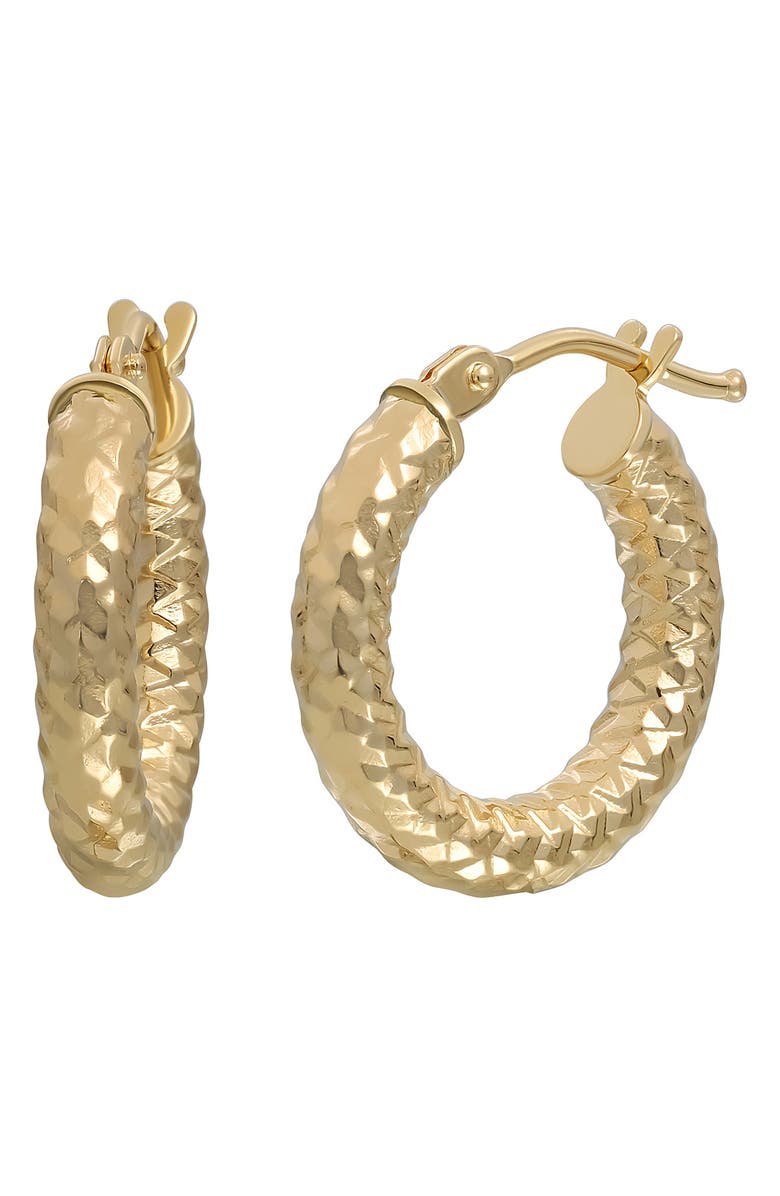 Bony Levy 14K Gold Faceted Hoop Earrings, Main, color,